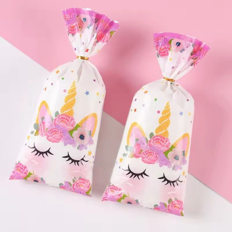 Unicorn Party Favor Bags - Kids Birthday Treat Bags 10-Pack