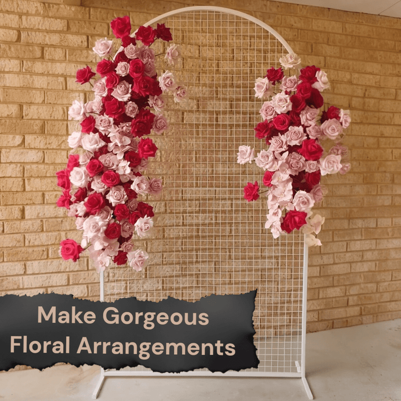 Artificial Rose Flower Bouquet Stem with 5 Heads for Decor