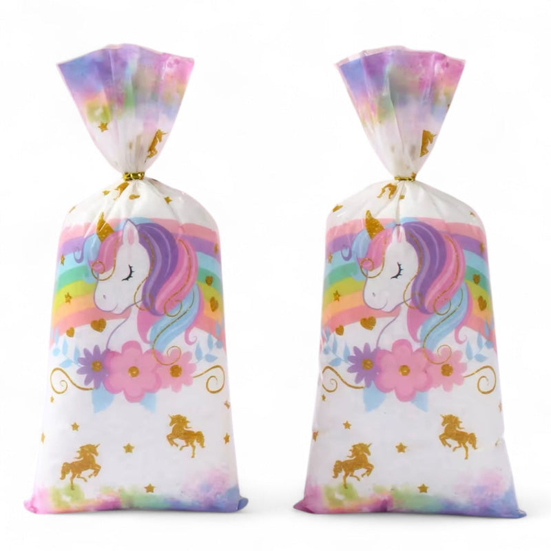 Unicorn Party Favor Bags - Kids Birthday Treat Bags 10-Pack
