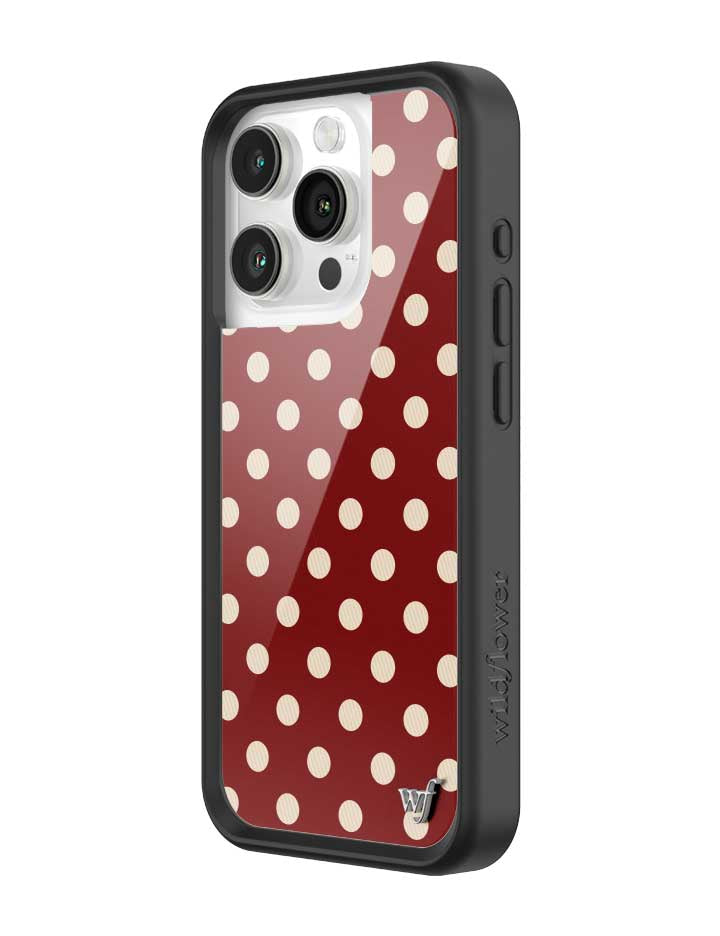 Polka Dot | Burgundy and Cream iPhone Case