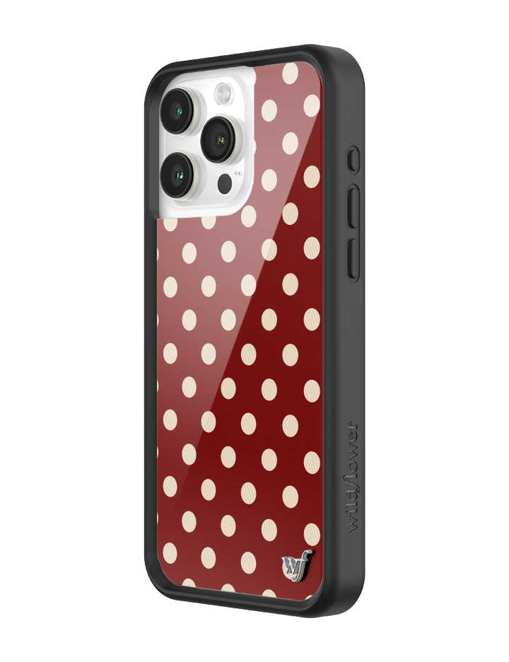 Polka Dot | Burgundy and Cream iPhone Case