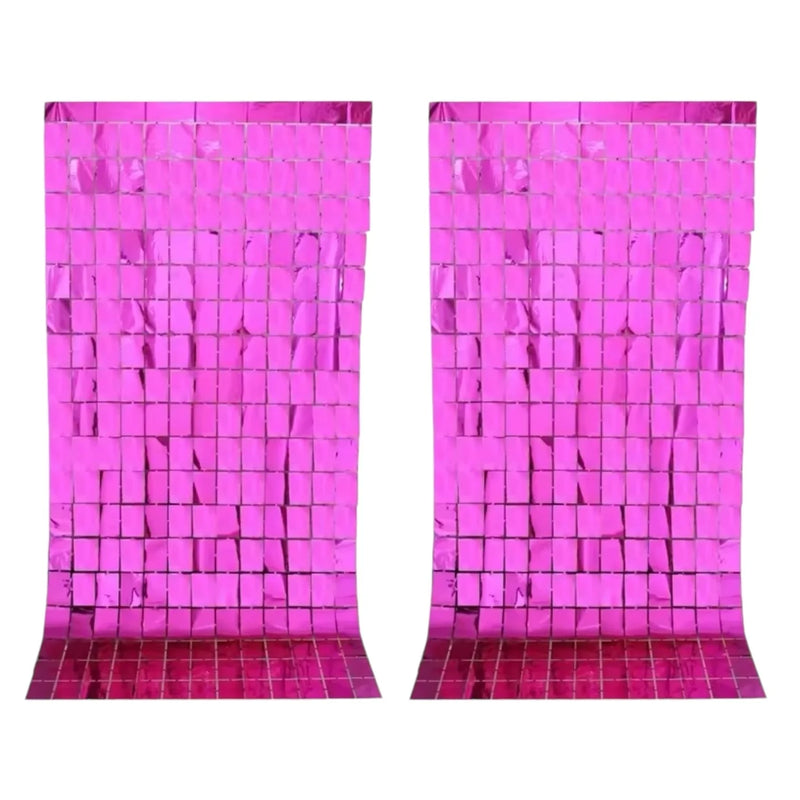 Birthday Party Shimmer Wall Curtains 2-Pack