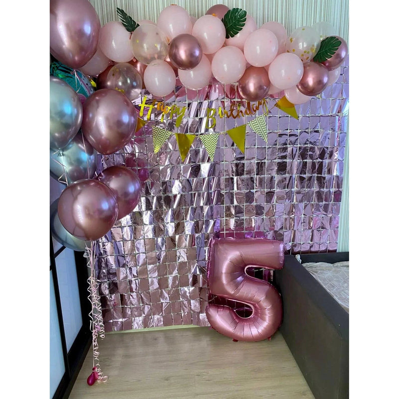 Birthday Party Shimmer Wall Curtains 2-Pack