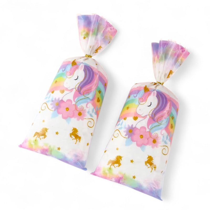 Unicorn Party Favor Bags - Kids Birthday Treat Bags 10-Pack