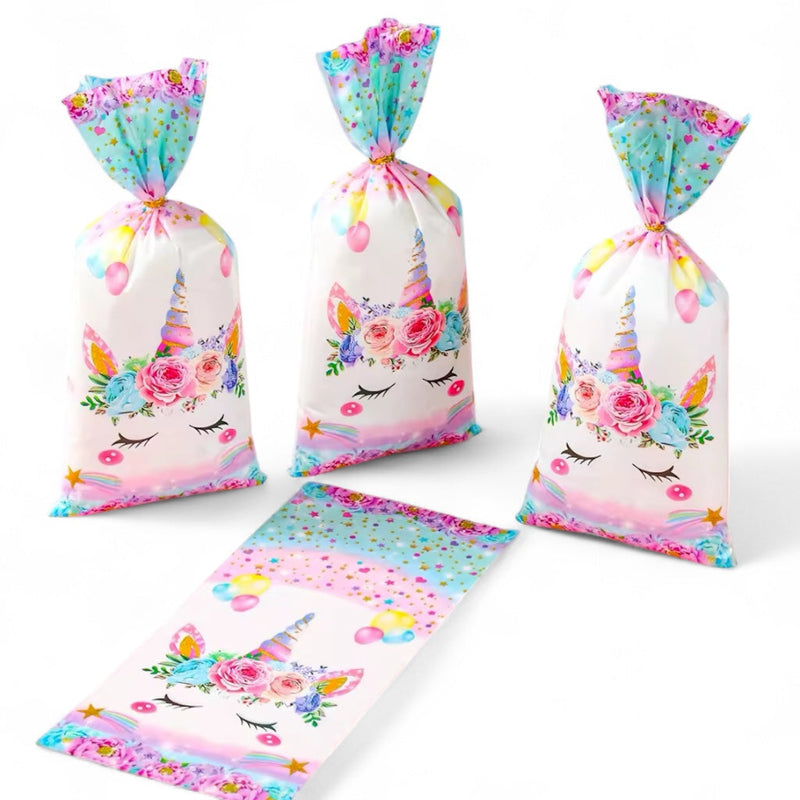 Unicorn Party Favor Bags - Kids Birthday Treat Bags 10-Pack