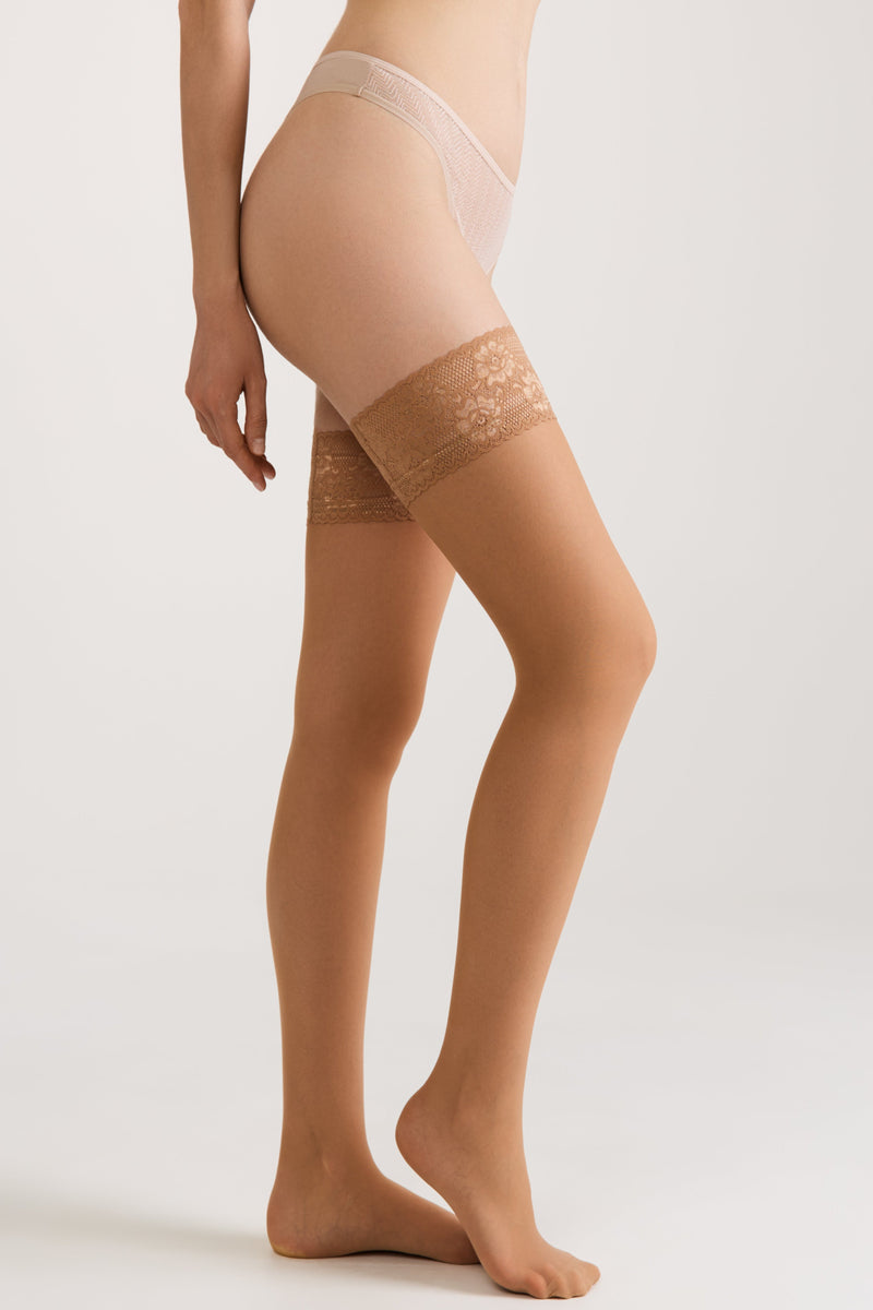 Stockings Conte Class 40 Den - Silicone Lace Top