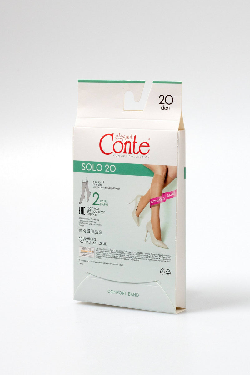 Knee Highs Conte Solo 20 Den (2 pairs)