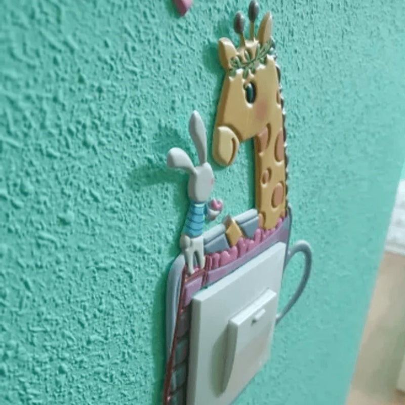 Cartoon 3D Switch Cover Kids Outlet Sticker