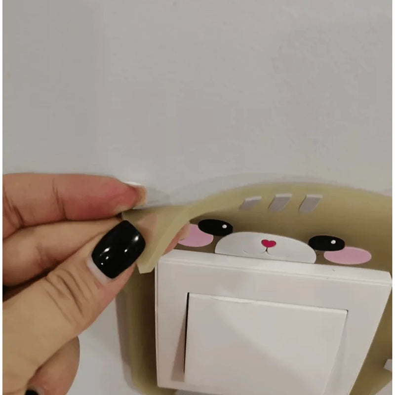 Cartoon 3D Switch Cover Kids Outlet Sticker