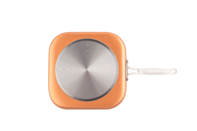 MASTERPAN Ceramic Nonstick Copper Color Griddle & Crepe Pan, 11" (28cm)