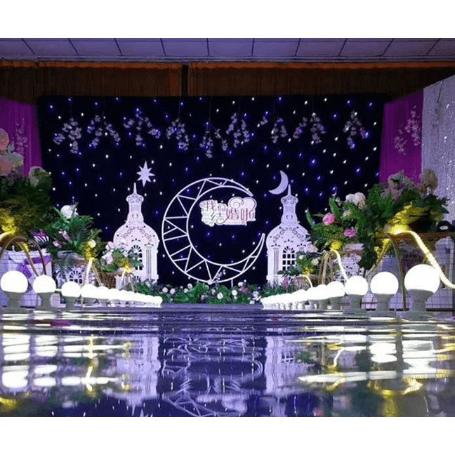 Crescent Half Moon Wedding Arch Backdrop