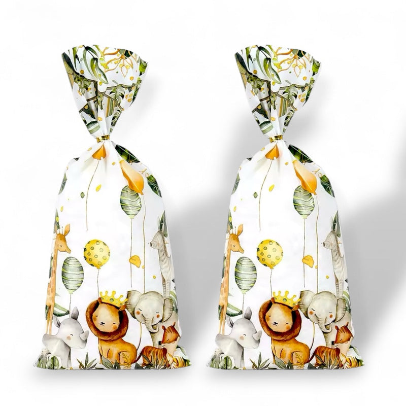 Safari Party Favors for Birthday - Jungle Treat Bags 10-Pack