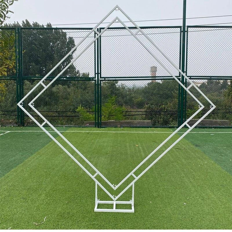 Double Diamond Wedding Arch Backdrop Stand
