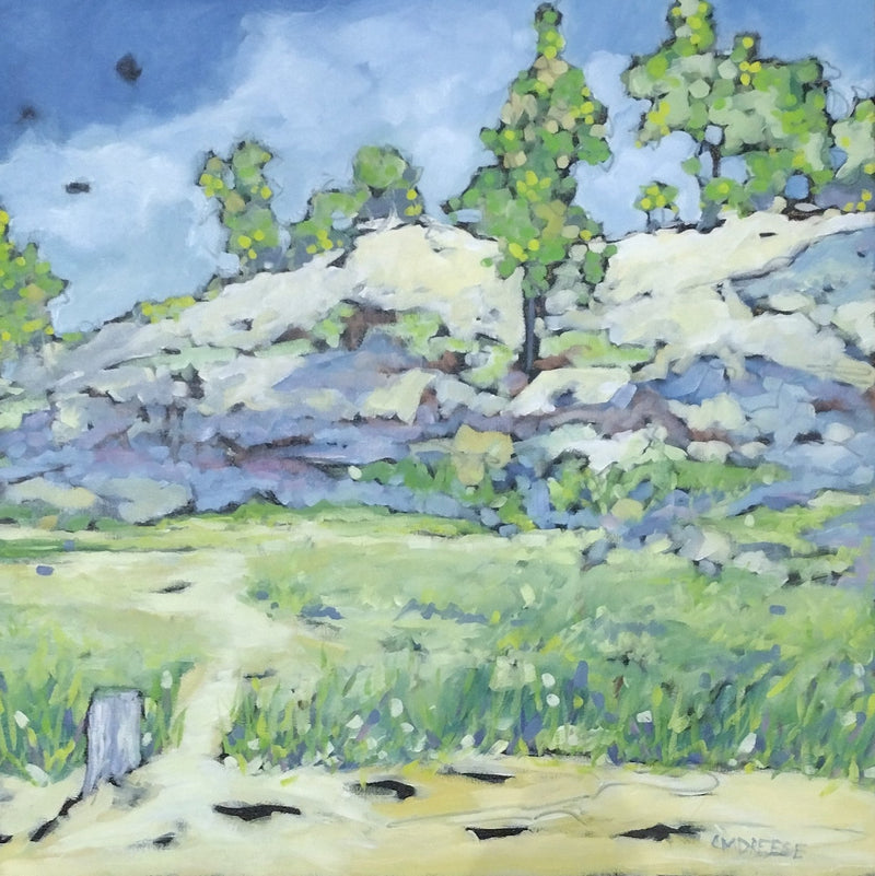 "Dear Beach, I Think About You All The Time" Beach Sand Dunes Oil Painting on Canvas, Artist Christi Dreese