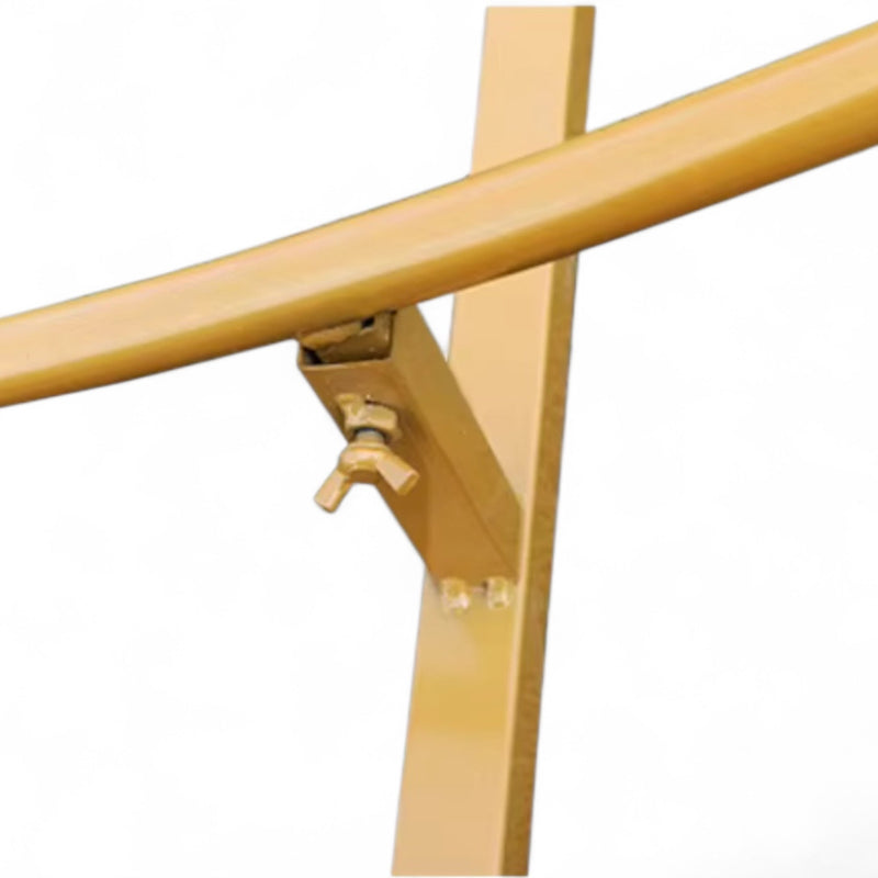 Vorte Round Wedding Backdrop Stand - 6.5 FT Gold Metal Arch