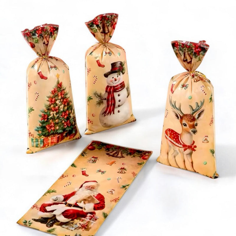 Xmas Goodie Bags - Christmas Party Gift Wraps 10-Pack