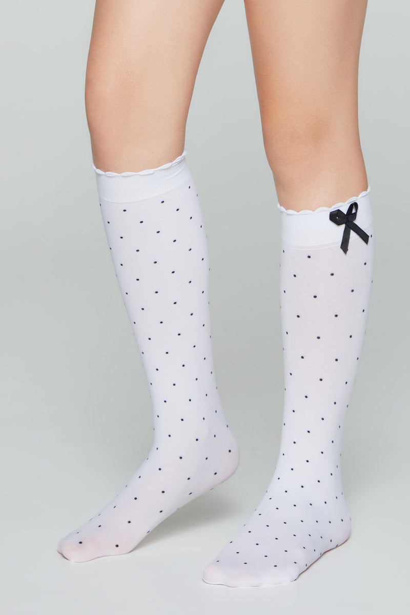 Conte Knee-Highs for girls Evie 50 Den - Decorative Bow