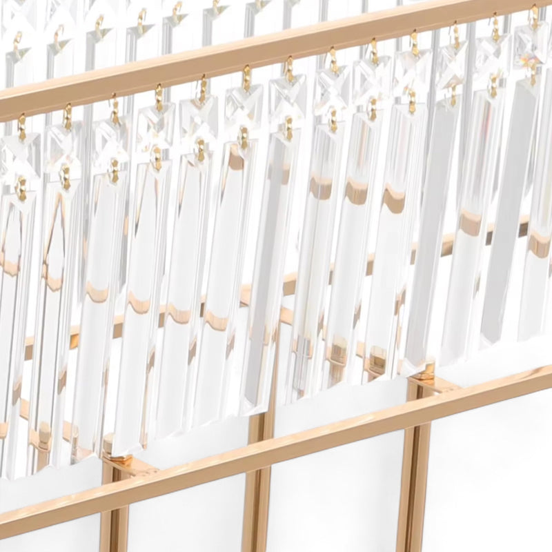 Minara Long Table Centerpiece - Gold Crystal Wedding Decor