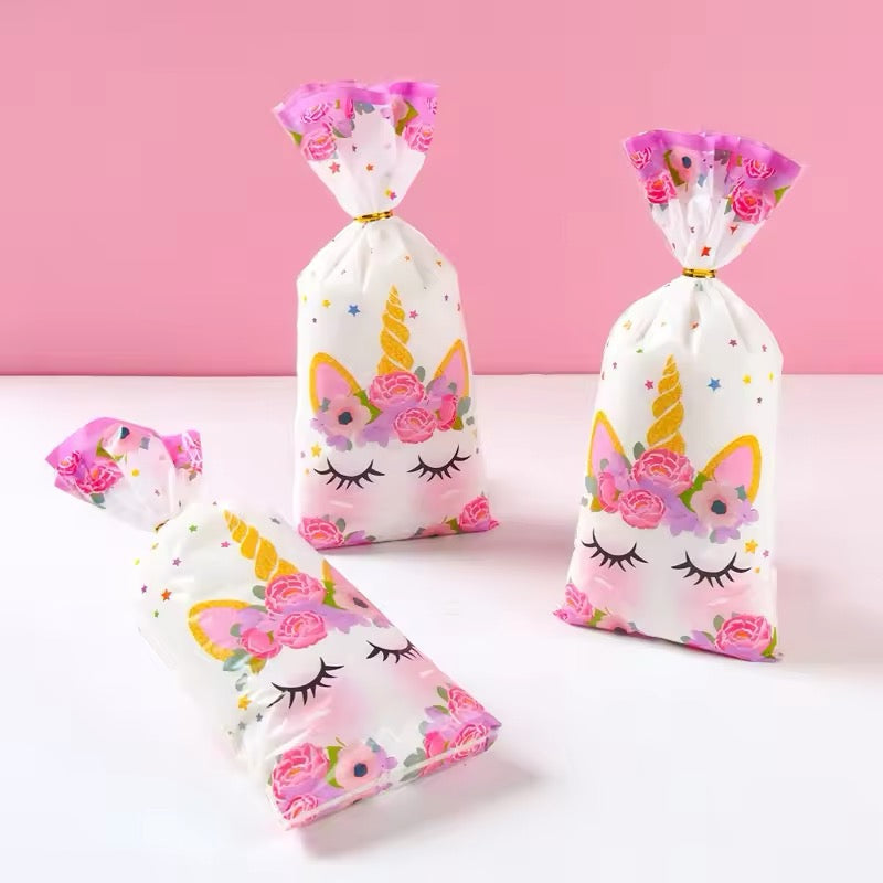 Unicorn Party Favor Bags - Kids Birthday Treat Bags 10-Pack