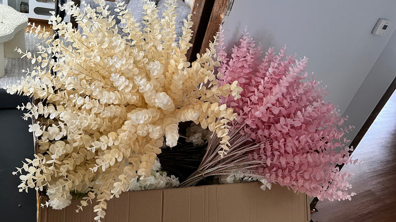 Fake Eucalyptus Stems - Artificial Greenery Leaves For Decor