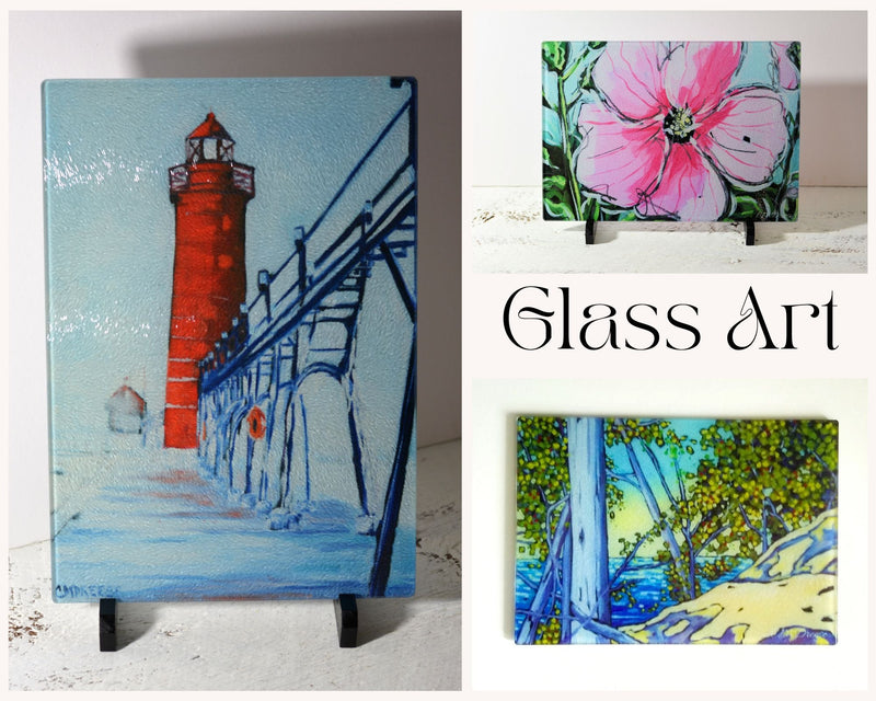 "Paths Along the Shoreline" Beach Glass Art Print