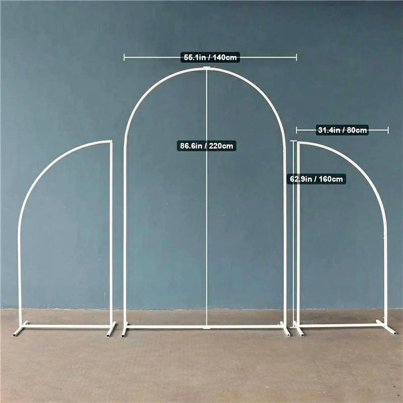 Gold Wedding Arch Decoration Backdrop 3-Piece