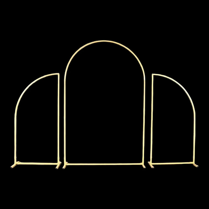 Gold Wedding Arch Decoration Backdrop 3-Piece