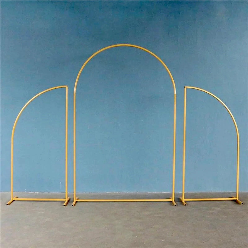 Gold Wedding Arch Decoration Backdrop 3-Piece
