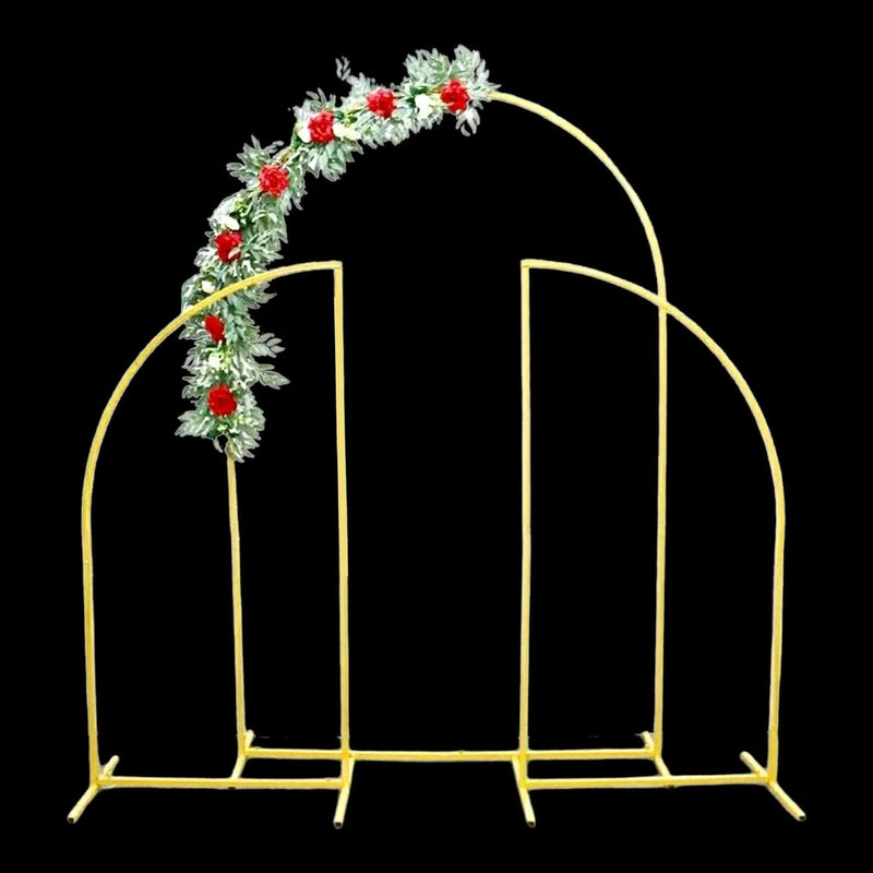 Gold Wedding Arch Decoration Backdrop 3-Piece