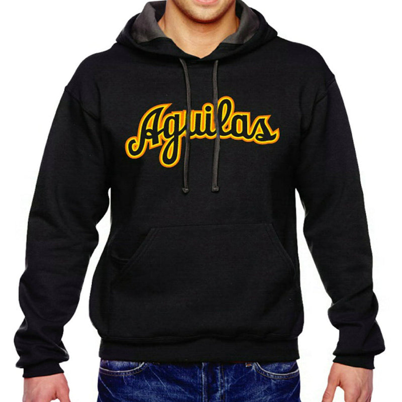 Aguilas Cibaeñas Cursive letters and Black Hooded