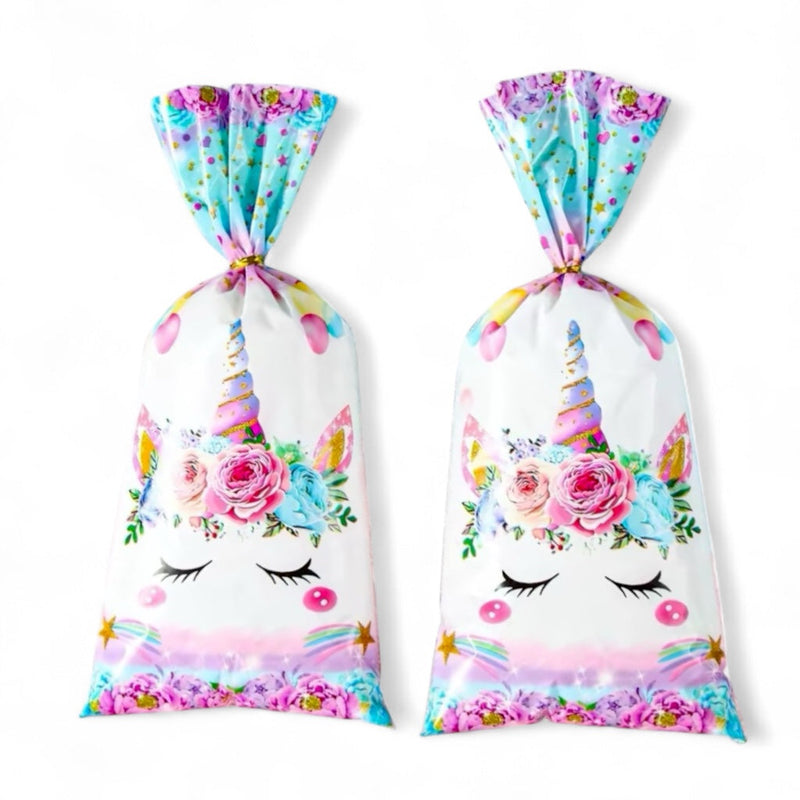 Unicorn Party Favor Bags - Kids Birthday Treat Bags 10-Pack