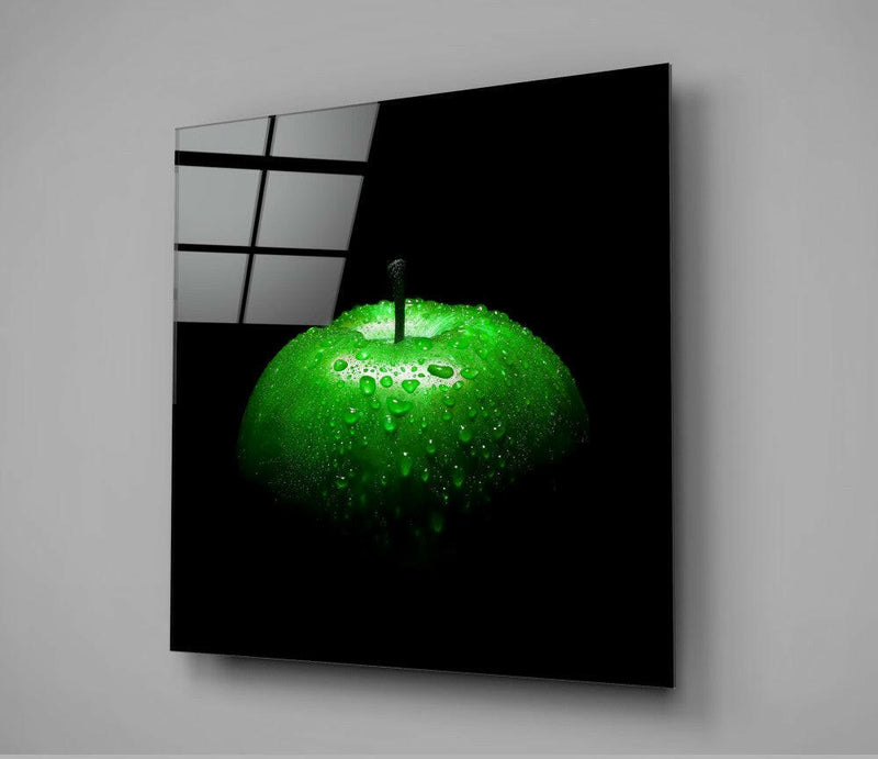 Green Apple Glass Wall Art