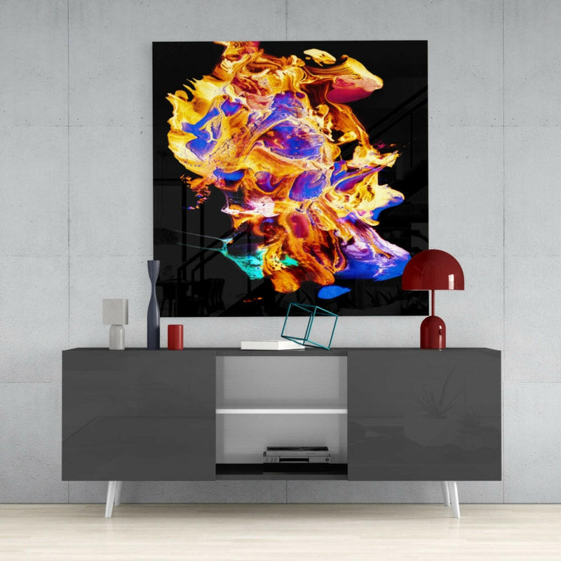 Dance of Colors Glass Wall Art