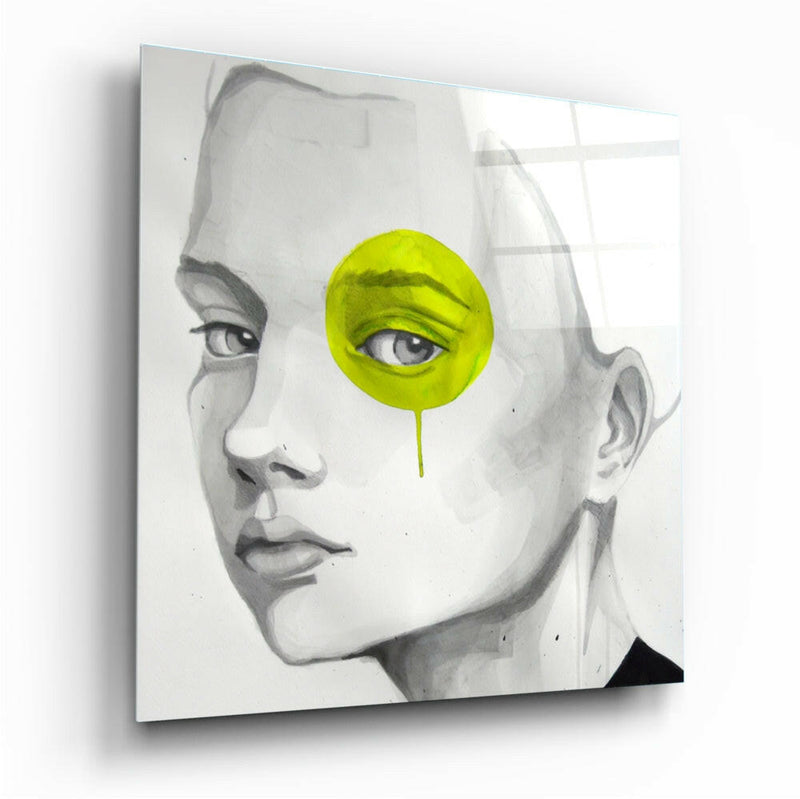 Yellow Look Glass Wall Art