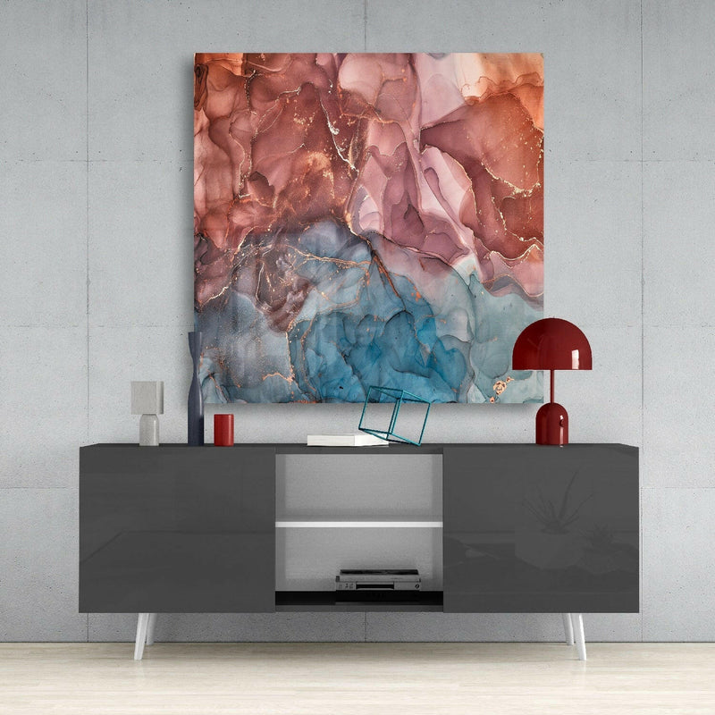 Colored Marble Glass Wall Art