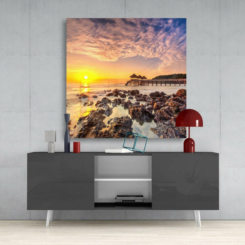 Sunrise Glass Wall Art