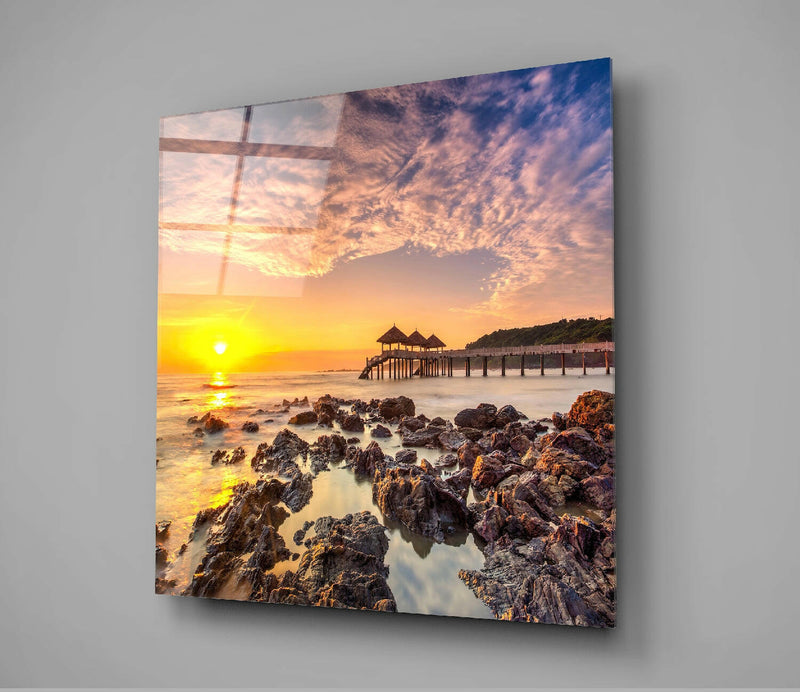 Sunrise Glass Wall Art
