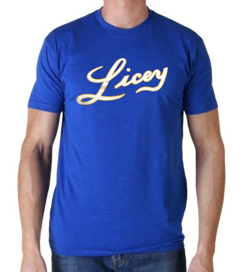 Dominican Baseball Team – Tigres del Licey Royal Blue White Metallic Gold Tshirts