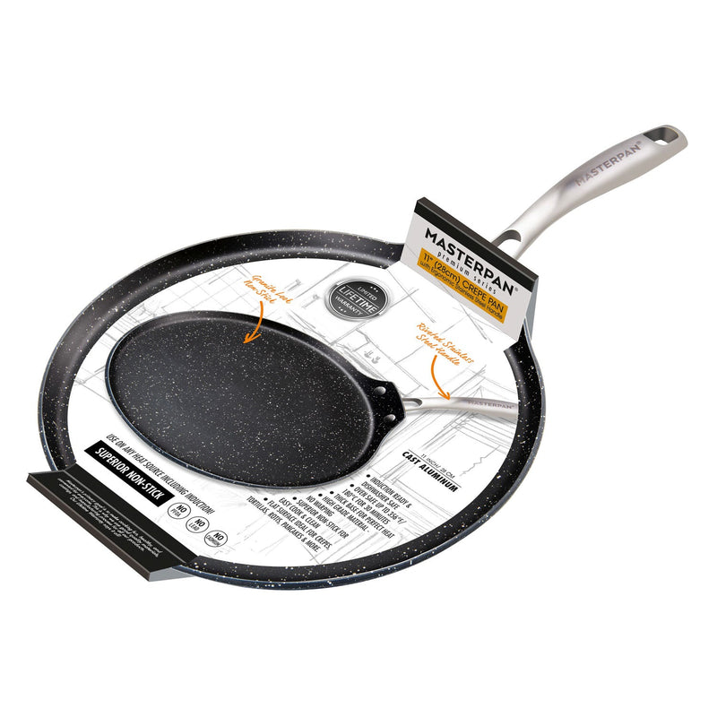 MASTERPAN Nonstick Griddle & Crepe Pan, 11" (28cm)