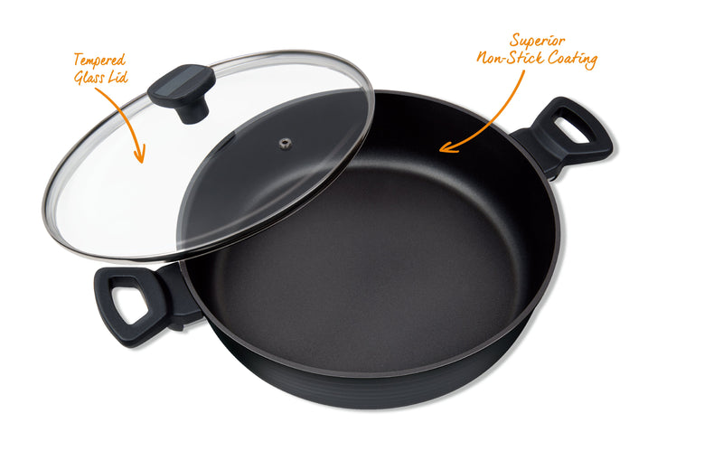 MASTERPAN Nonstick Saute $ Sauce Pan with Glass Lid, 5 Qt., 11" (28cm)