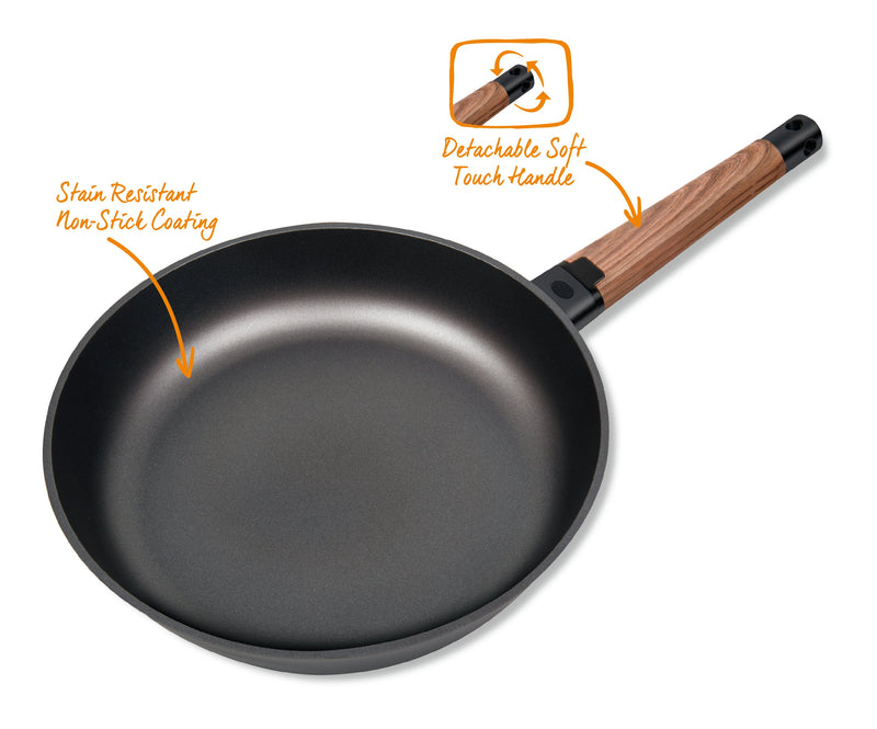 MASTERPAN Nonstick Frypan & Skillet with detacheable handle, 12.5" (31.5cm)