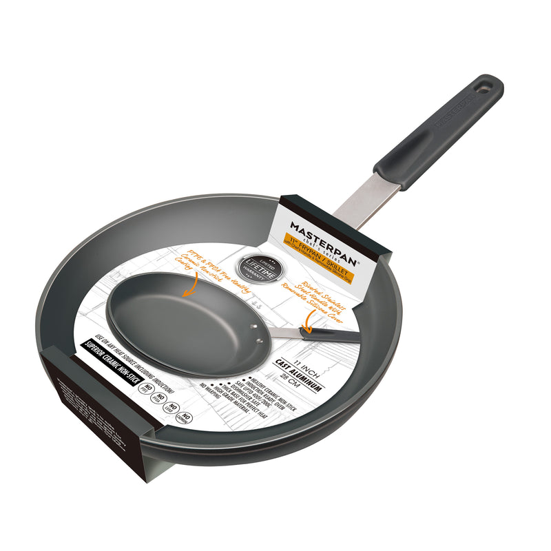 MASTERPAN Ceramic Nonstick Frypan & Skillet with Chefs Handle, 11" (28cm)