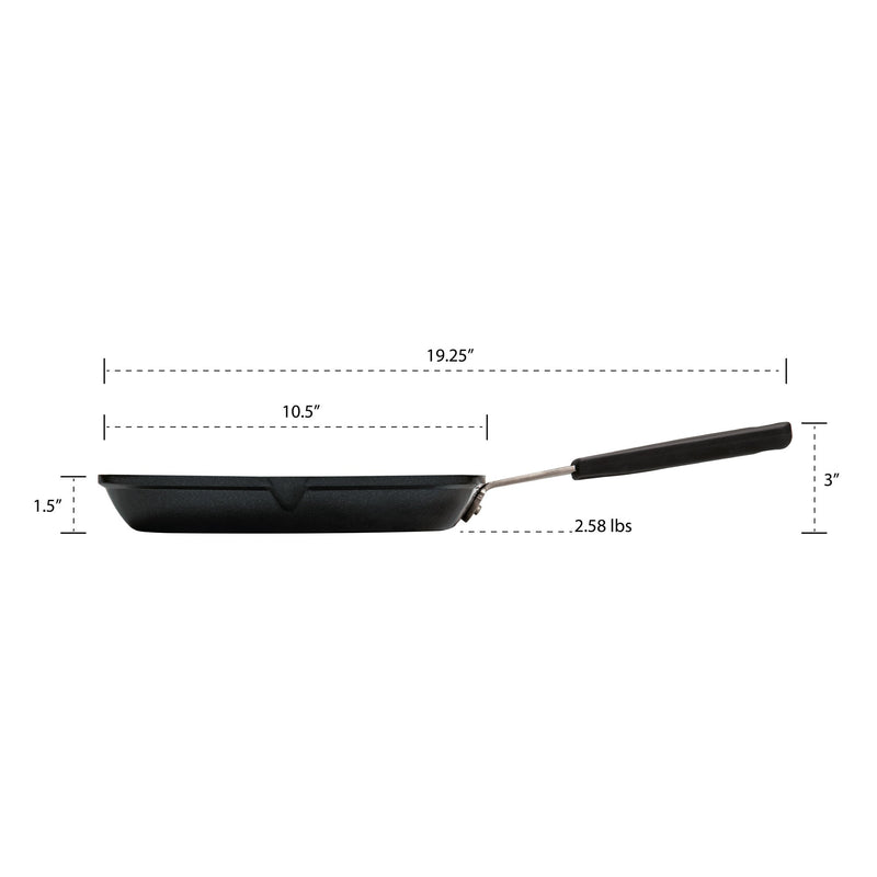 MASTERPAN Nonstick Grill Pan with Silicone Grip, 10" (25cm)