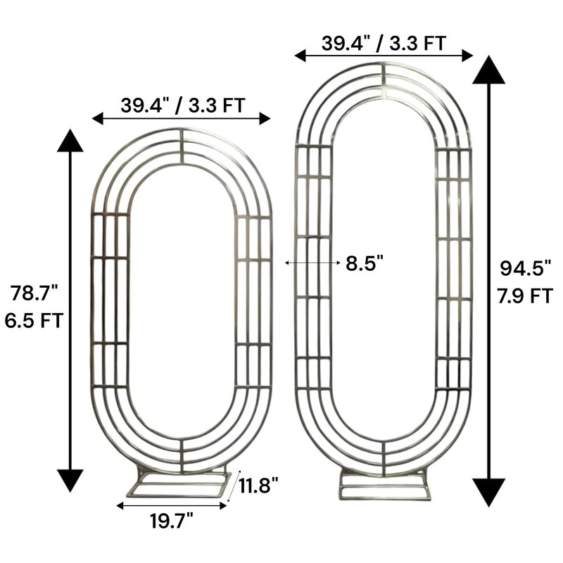 Noval Shiny Gold Wedding Backdrop Stand – Elegant Metal Arch