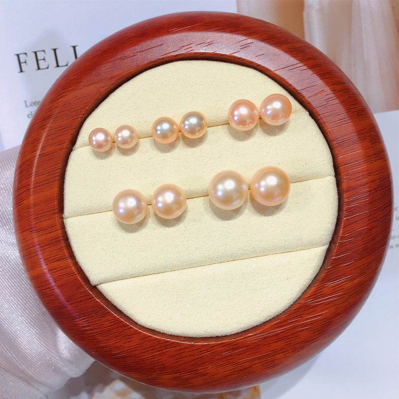 Natural Freshwater Pearl Stud Earrings, 5A No Blemish, S925 Sterling Silver, Hypoallergenic High Luster Jewelry Gift for Her