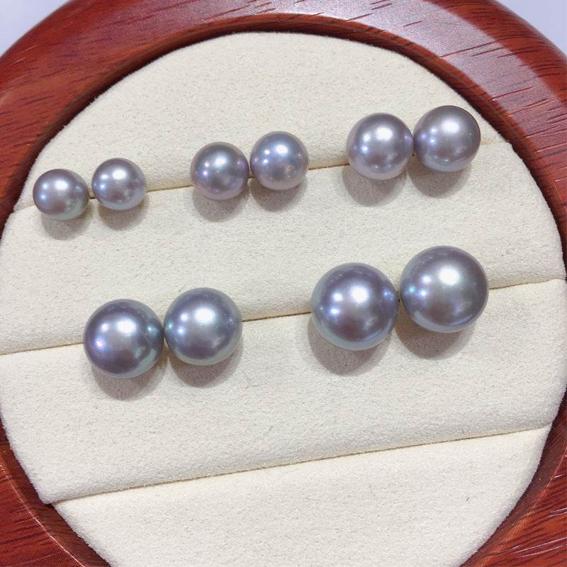 Natural Freshwater Pearl Stud Earrings, 5A No Blemish, S925 Sterling Silver, Hypoallergenic High Luster Jewelry Gift for Her