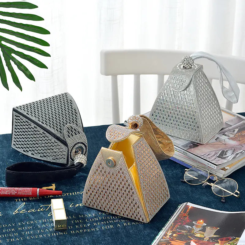 New Triangle Diamond Handbag for Evening Dresses