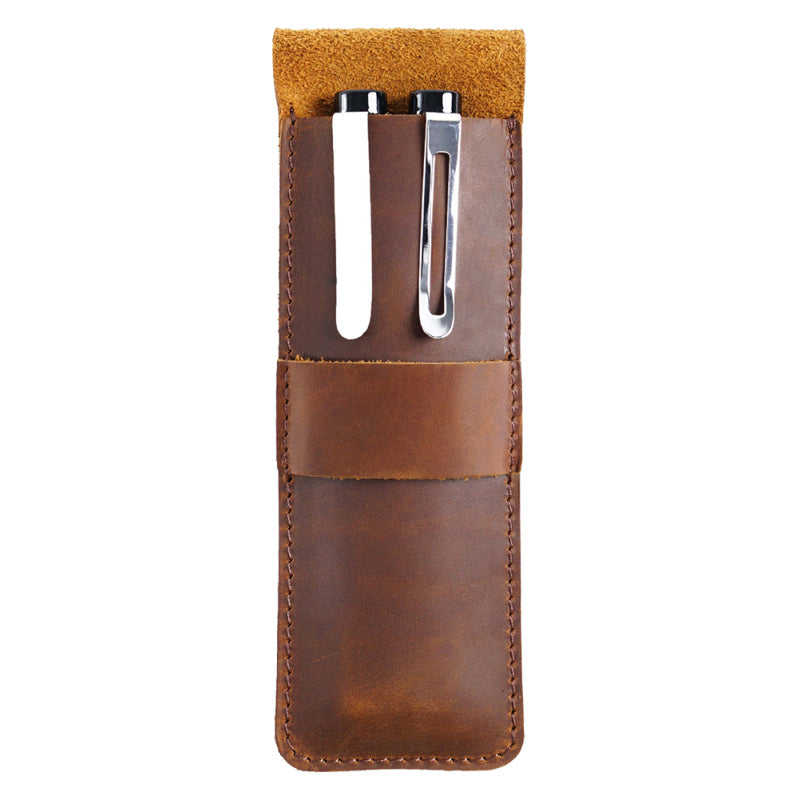 Leather Pen Holder | Handmade Leather Fountain Pen Pouch