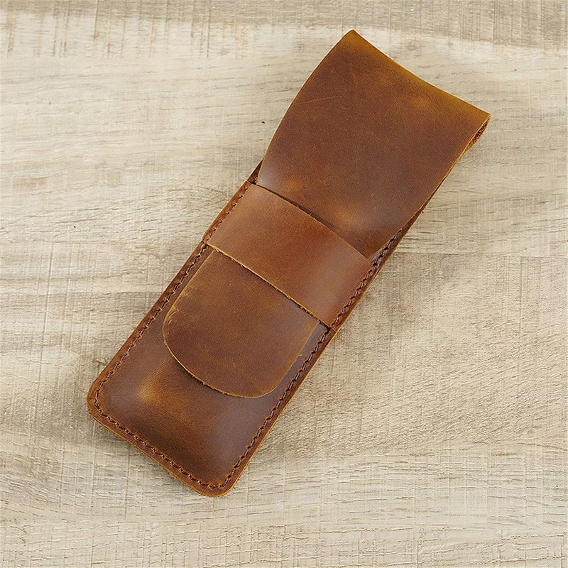 Leather Pen Holder | Handmade Leather Fountain Pen Pouch
