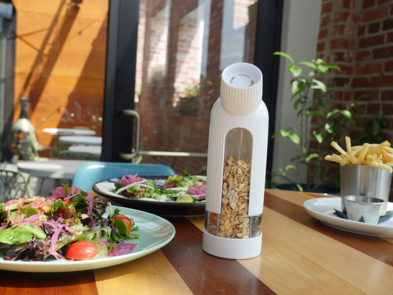 5-in-1 Multi Section Spice Grinder & Dispenser, White (Spices Not Included)